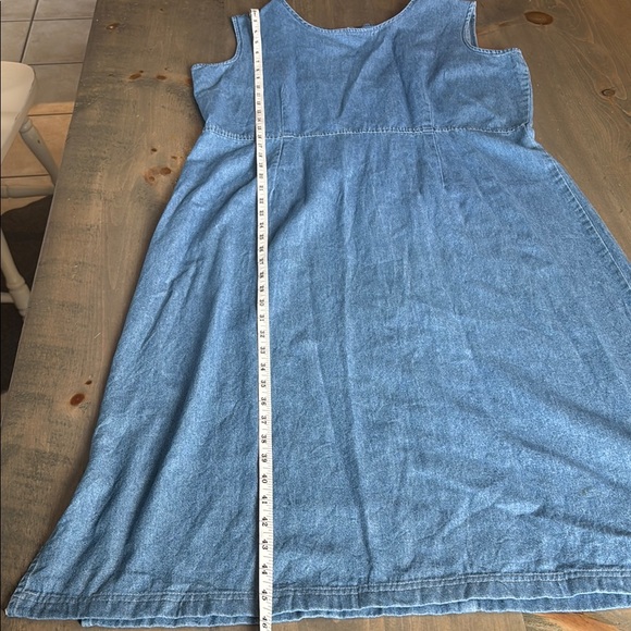 Vintage Sleeveless Denim Dress. Size 16 woman’s - Picture 4 of 6
